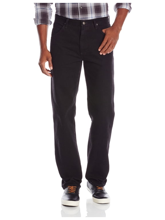 Authentics Men's Classic 5-Pocket Regular Fit, Black, Size 35W x 34L