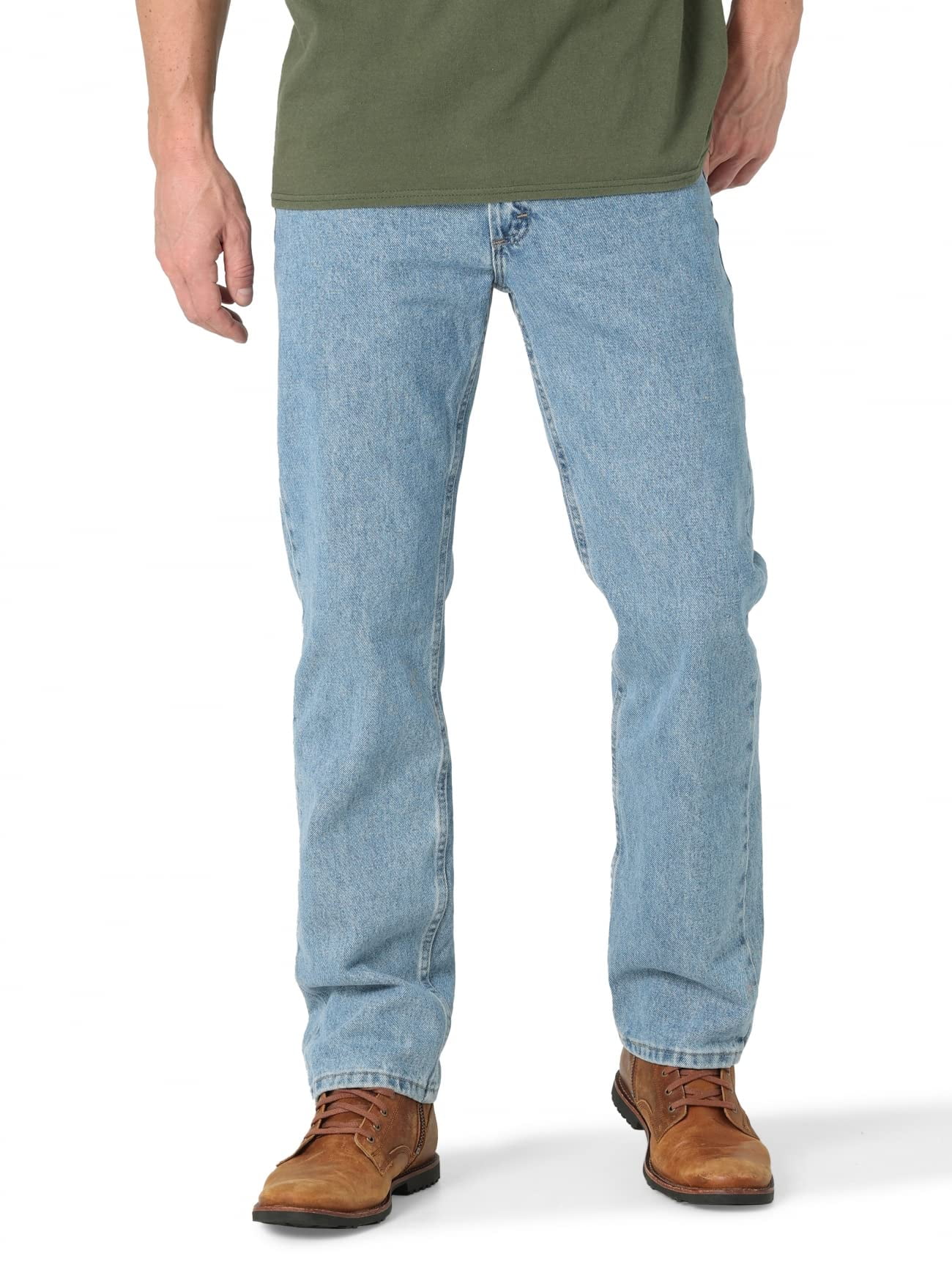Wrangler Men’s The Rugged Jeans – Relaxed Fit, Straight Leg – 5 Pocket Cotton Denim, 38x32 - View #7