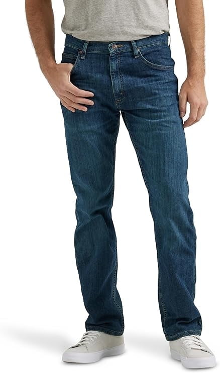 Wrangler Authentics Men's Classic Regular Fit 5-Pocket Jeans, Flex Denim