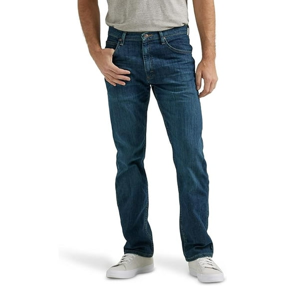Wrangler Authentics Men's Classic Regular Fit 5-Pocket Jeans, Flex Denim