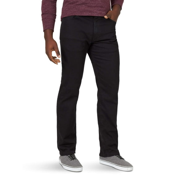 Wrangler Authentics Men's Classic 5-Pocket Regular Fit Jean, Black Flex, 34W X 32L
