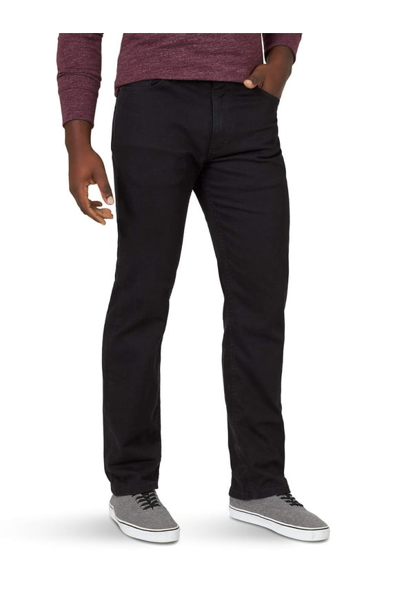 Authentics Men's Classic 5-Pocket Regular Fit Jean, Black Flex, 36W X 34L