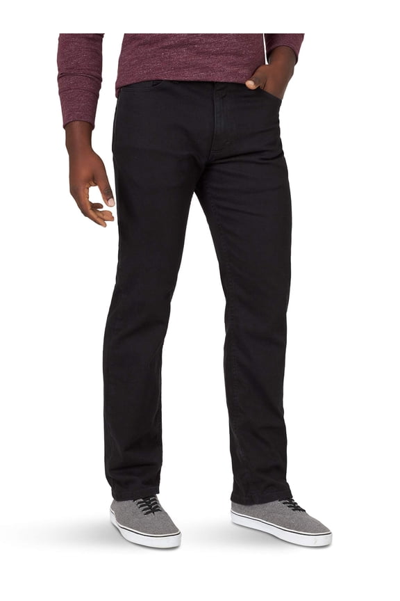 Authentics Men's Classic 5-Pocket Regular Fit Jean, Black Flex, 38W X 32L