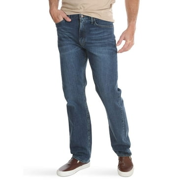 Wrangler Authentics Men's Classic 5-Pocket Regular Fit Jean, Blue Ocean Flex, 33W x 34L