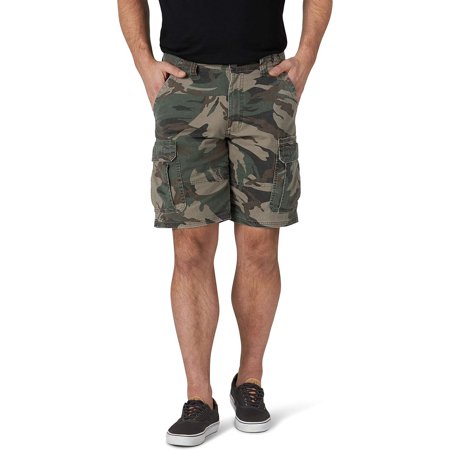 Wrangler Authentics Men's Classic Cargo Stretch Short 38 Green Camo