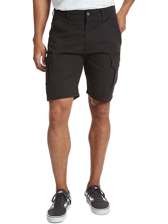 Authentics Men's Classic Cargo Stretch Short Black Size-50