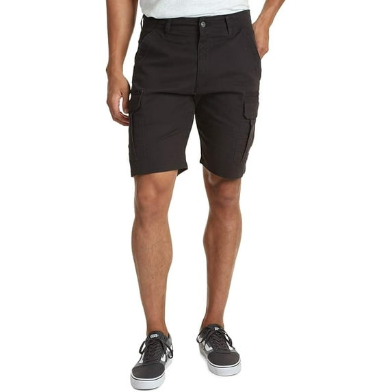 Wrangler Authentics Men's Classic Cargo Stretch Short, Black Twill, 52