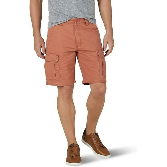 Wrangler Authentics Men's Classic Cargo Stretch Short Copper Brown Size-32