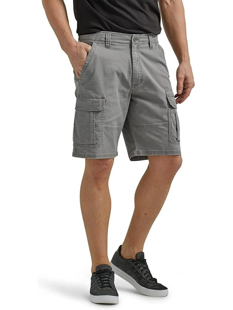 Wrangler Authentics Short Cargo Uomo Con Elasticità, Gunmetal, Taglia 36 – Cotone E Elastan