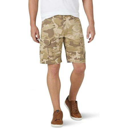 Wrangler Authentics Men's Classic Cargo Stretch Short, Jungle Elmwood Camo, Size 30-54