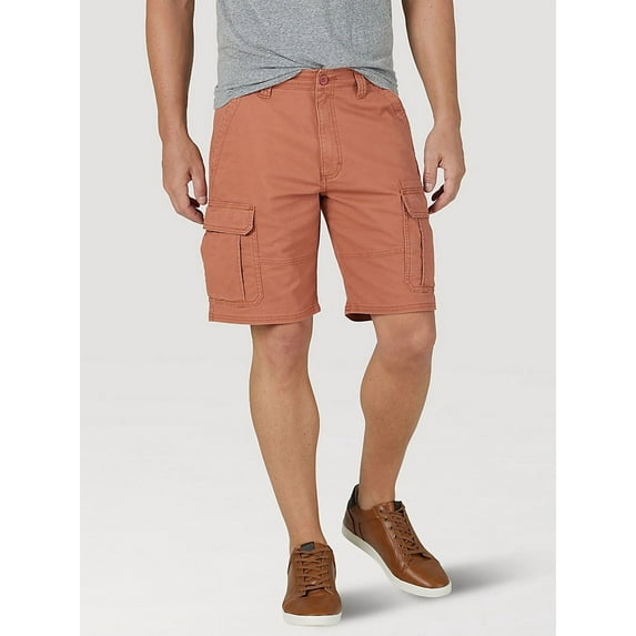 Men's Wrangler Authentics Stretch Cargo Short in Copper Brown