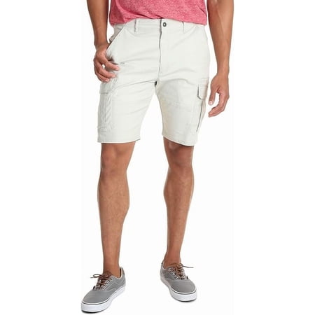 Wrangler Authentics Men's Classic Relaxed Fit Stretch Cargo Short, Dark Putty Ripstop, 40