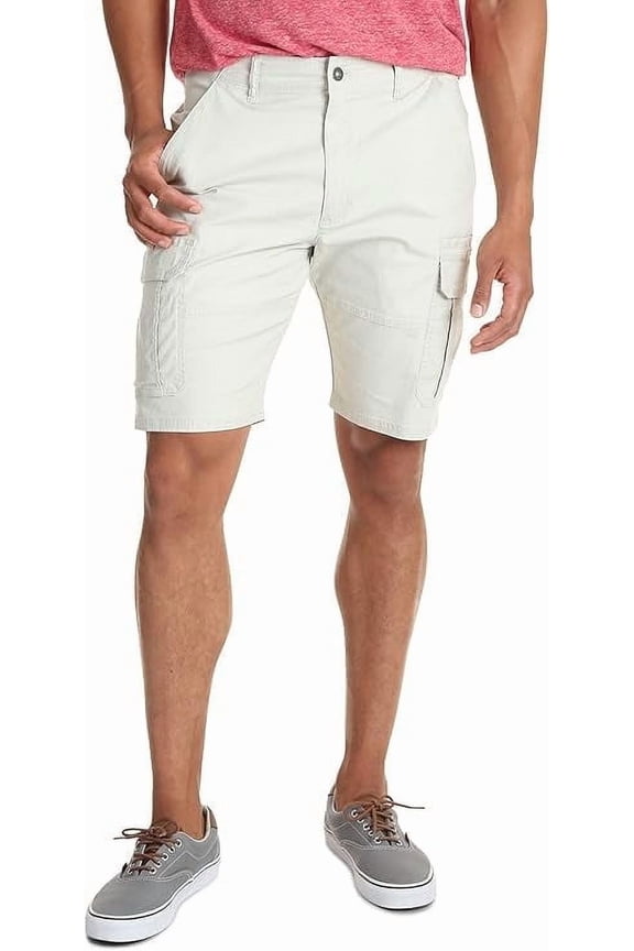Authentics Men's Classic Relaxed Fit Stretch Cargo Short, Dark Putty Ripstop, 40