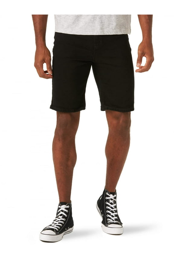 Authentics Men's Classic Relaxed Fit Five Pocket Jean Short, Jet Black, 33