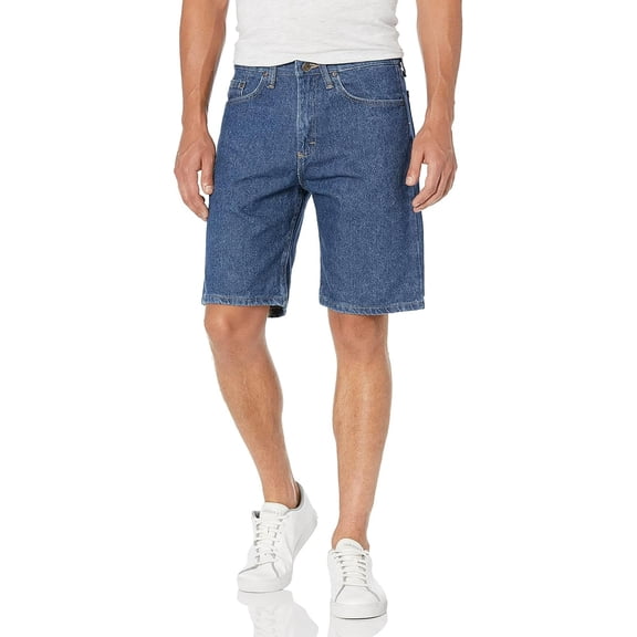 Wrangler Authentics Men's Classic Relaxed Fit Five Pocket Jean Short, Stonewash Dark, Size: (30-54)
