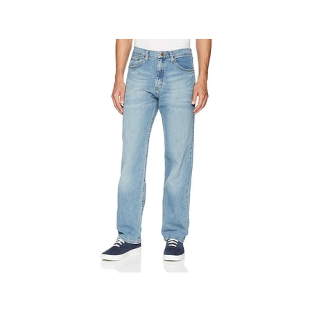 Wrangler Authentics Men's Classic Relaxed Fit Flex Jean, Bleached Denim, 33W x 32L