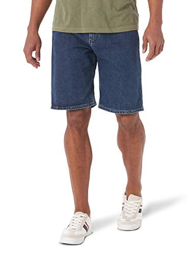 Authentics Men's Comfort Flex Denim Short, Dark Stonewash, 36