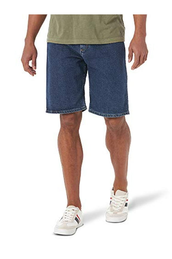 Authentics Men's Comfort Flex Denim Short, Dark Stonewash, 36