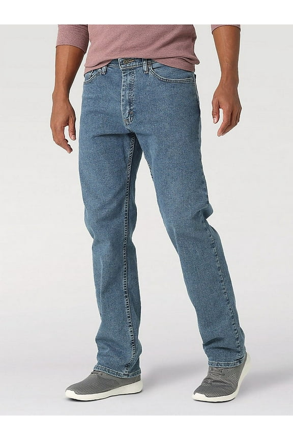 Authentics Men's Comfort Flex Waist Relaxed Fit Jean, Carbon, 38W x 30L