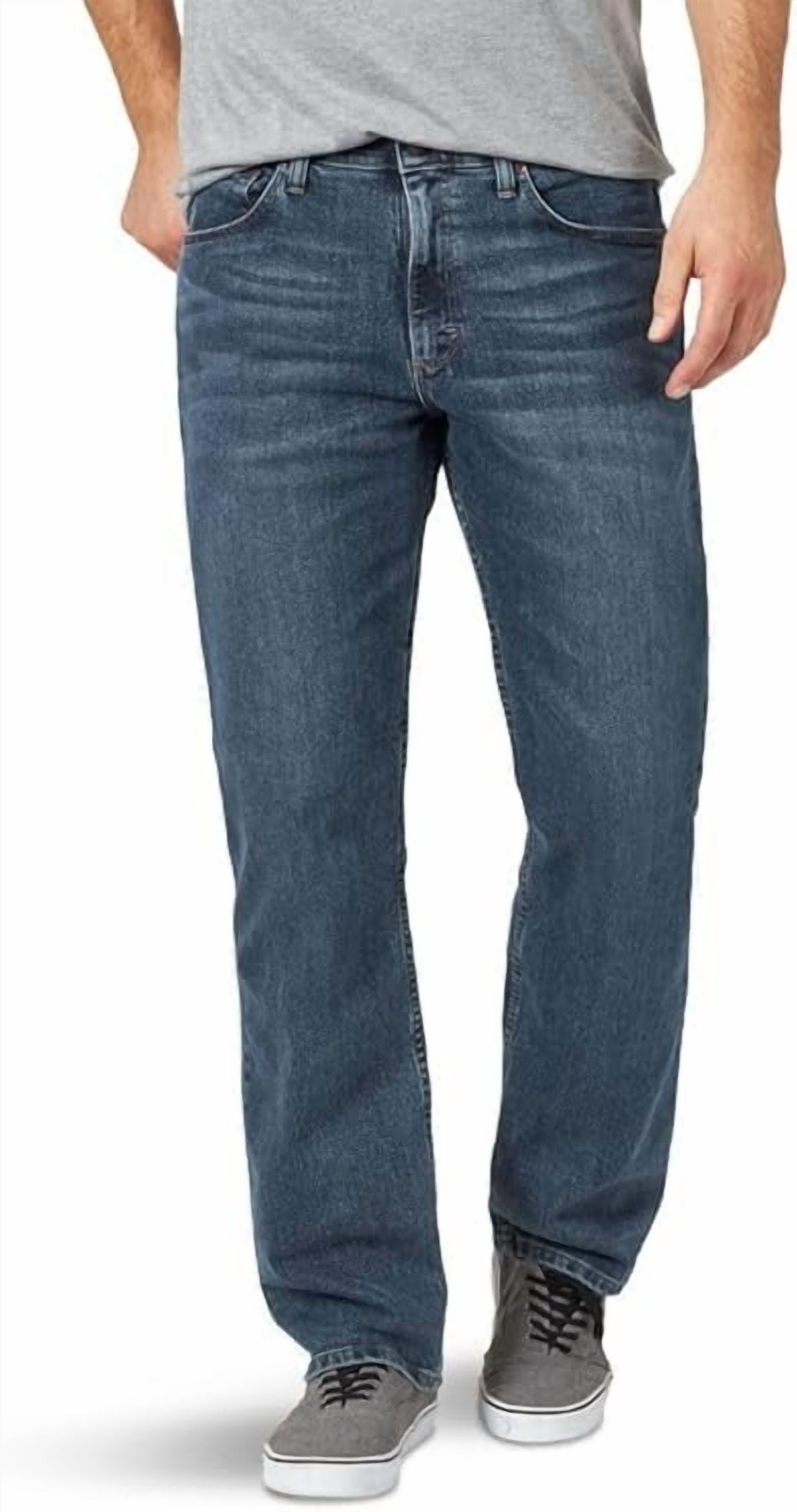 Wrangler Authentics Flex herenspijkerbroek met 5 zakken en normale flexibele pasvorm, 36W / 30L