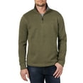 thumbnail image 1 of Wrangler Authentics Men's Long Sleeve Fleece Quarter-Zip, Olive Night, XX-Large, 1 of 3