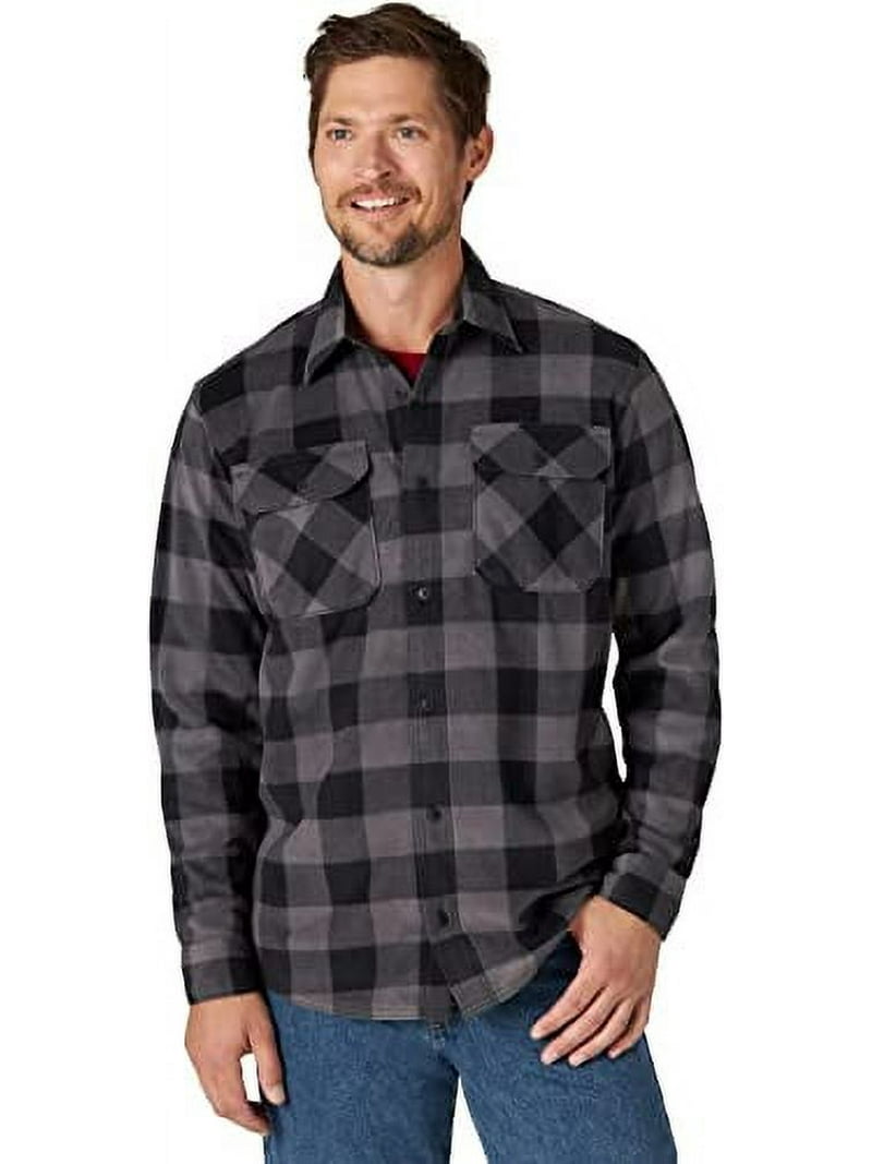 Wrangler Authentics Men's Long Sleeve Heavyweight Fleece Shirt
