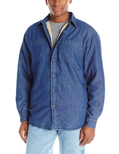 Sherpa Lined Shirt Denim Shirt Jacket Men Wrangler Authentics