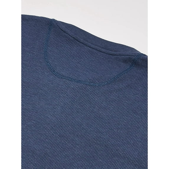Wrangler Authentics Men's Long Sleeve Waffle Henley, Vintage Indigo, XX-Large