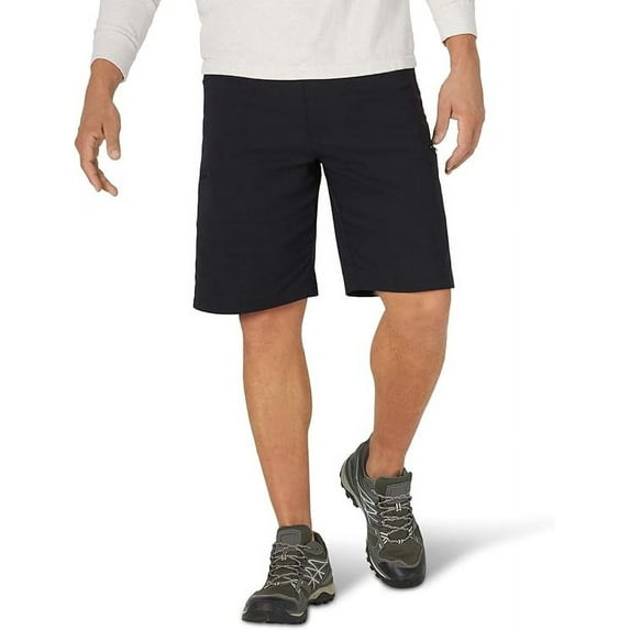 Wrangler Authentics Men's Performance Comfort Flex Cargo Short, Black, 34