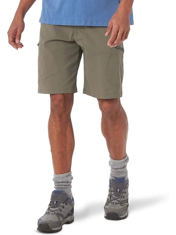 Authentics Men's Performance Comfort Flex Cargo Short, Earth Green, 36