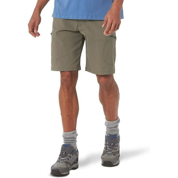 Wrangler Authentics Men's Performance Comfort Flex Cargo Short, Earth Green, 36