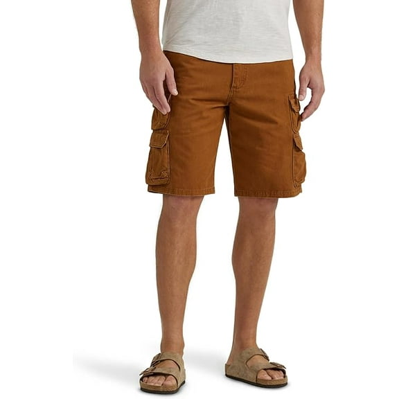 Wrangler Authentics Men’s Premium Twill Cargo Short Color- Monks Robe, Size 36