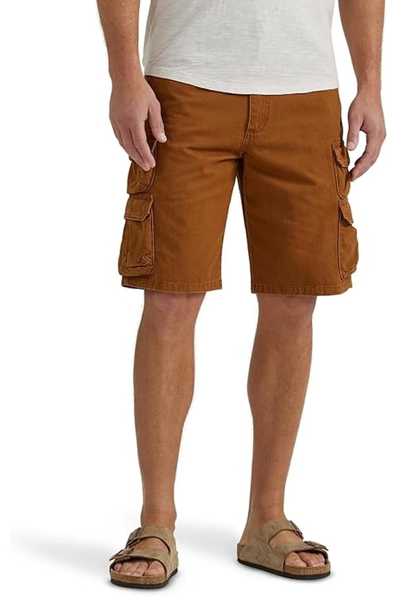 Authentics Men’s Premium Twill Cargo Short Color- Monks Robe, Size 33