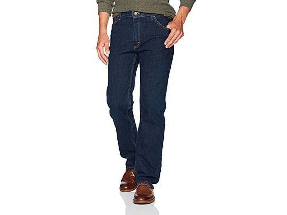 Wrangler Authentics Men's Regular Fit Comfort Flex, Dark Indigo, Size 33W x 30L