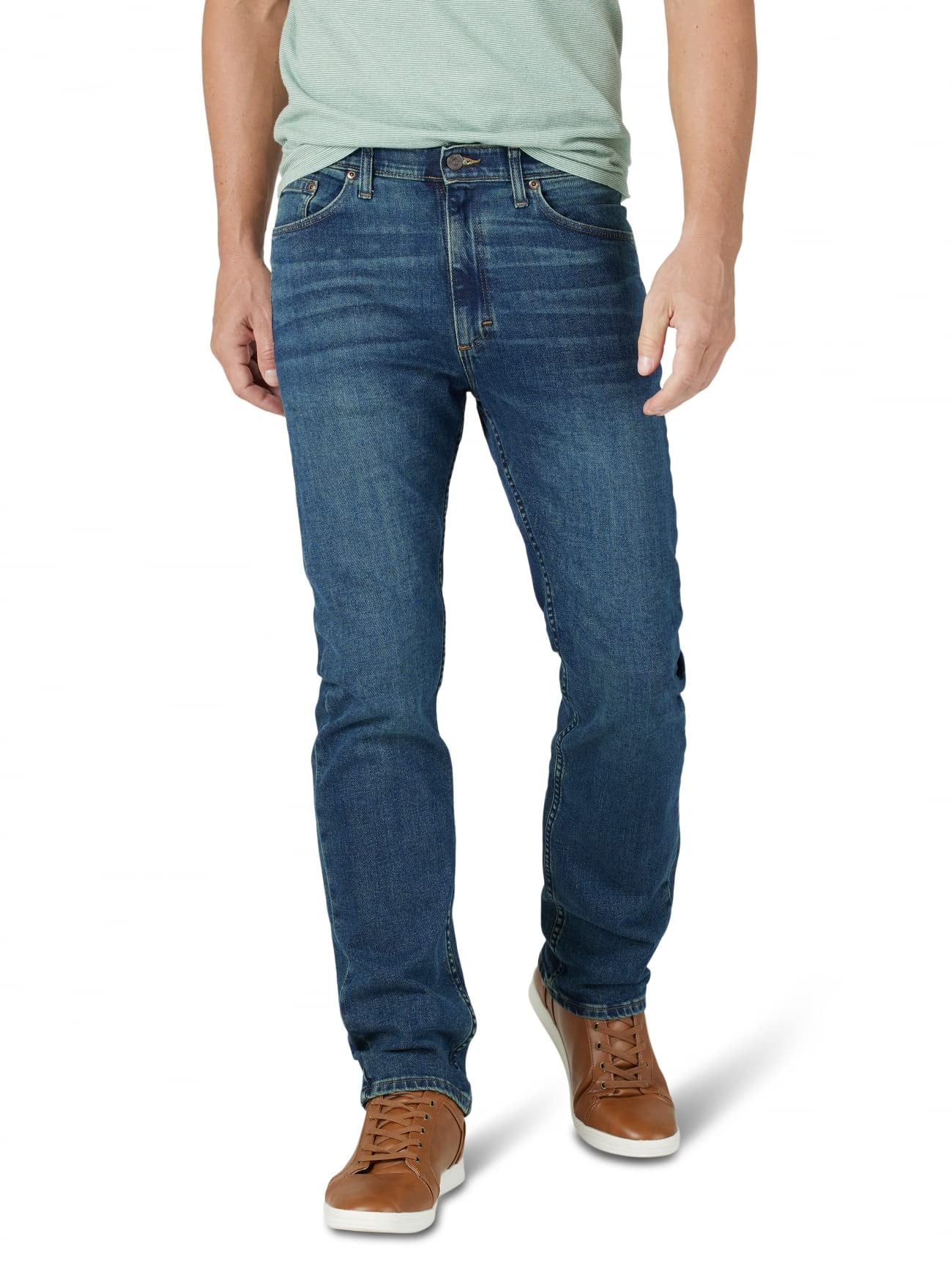 Wrangler Authentics Men's Regular Fit Comfort Flex Waist Jean, Rhodes ...