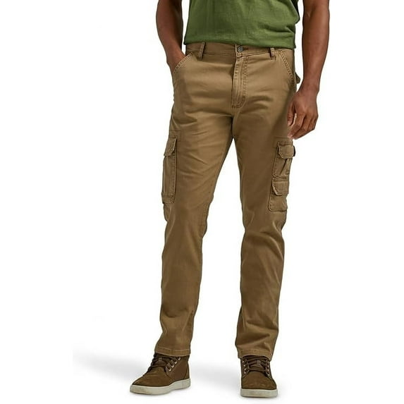Wrangler Authentics Men's Regular Tapered Cargo Pant, Teak, 31W x 30L