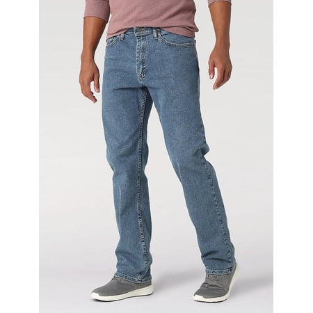 Wrangler Authentics Men's Relaxed Fit Comfort Flex Jean in Light Stonewash