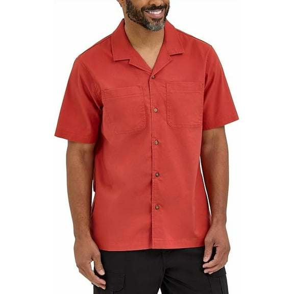 Wrangler Authentics Men's Short Sleeve Camp Shirt