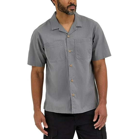 Wrangler Authentics Men's Short Sleeve Camp Shirt