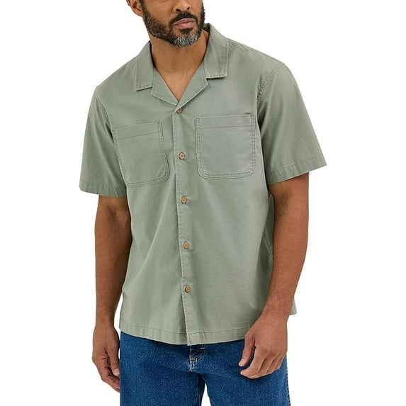 Wrangler Authentics Men's Short Sleeve Camp Shirt