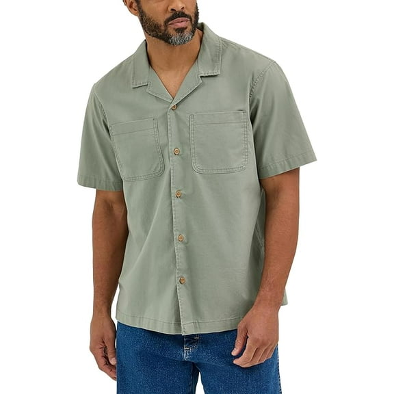 Wrangler Authentics Men's Short Sleeve Camp Shirt