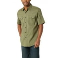 thumbnail image 1 of Wrangler Authentics Men's Short Sleeve Classic Woven Shirt, Olivine, X-Large, 1 of 3