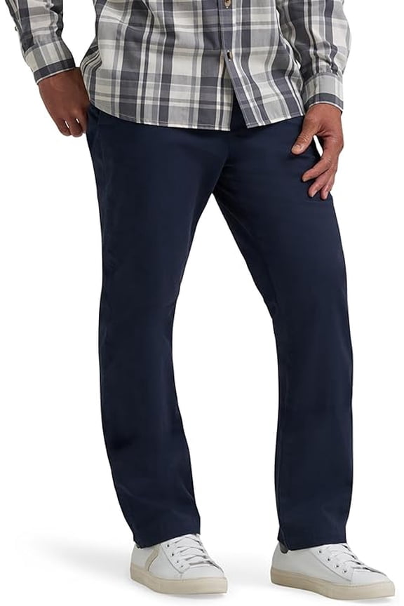 Authentics Men's Straight Fit Flat Front Chino