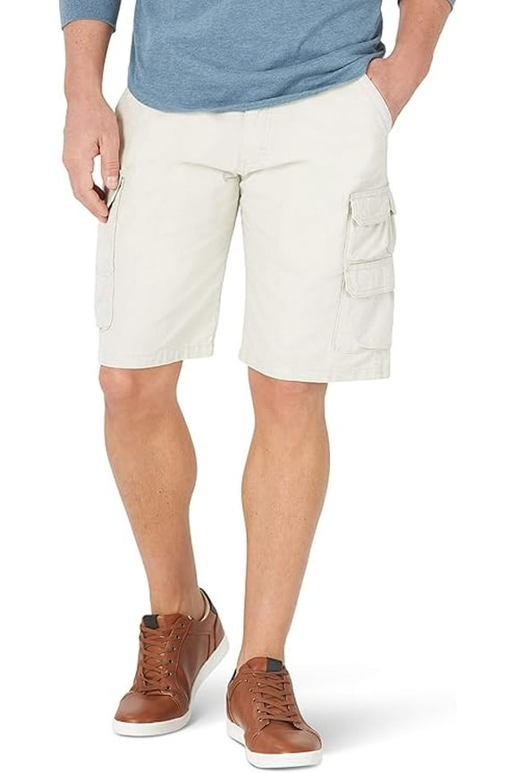 Authentics Men's Stretch Twill Cargo Shorts, Pelican, 48