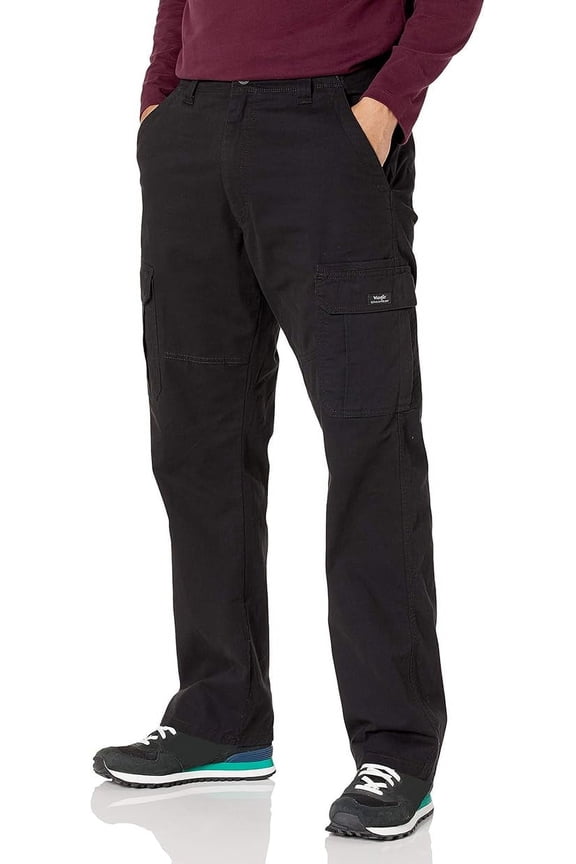 Authentics Relaxed Fit Stretch Cargo Pant, Black, 48W x 30L