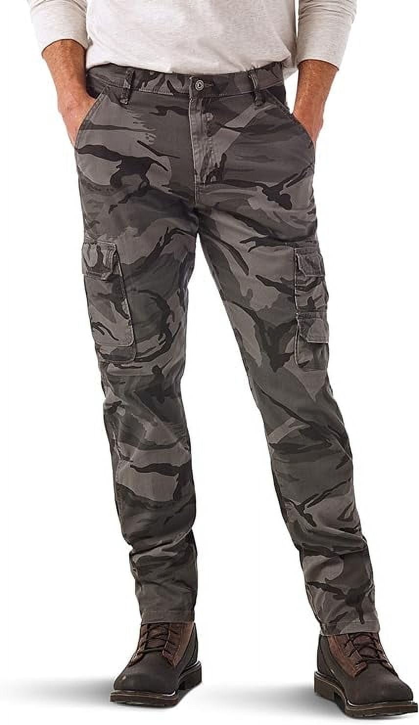 Wrangler Authentics Regular Tapered Cargo Broek voor heren, Tinnen, 33W / 32L