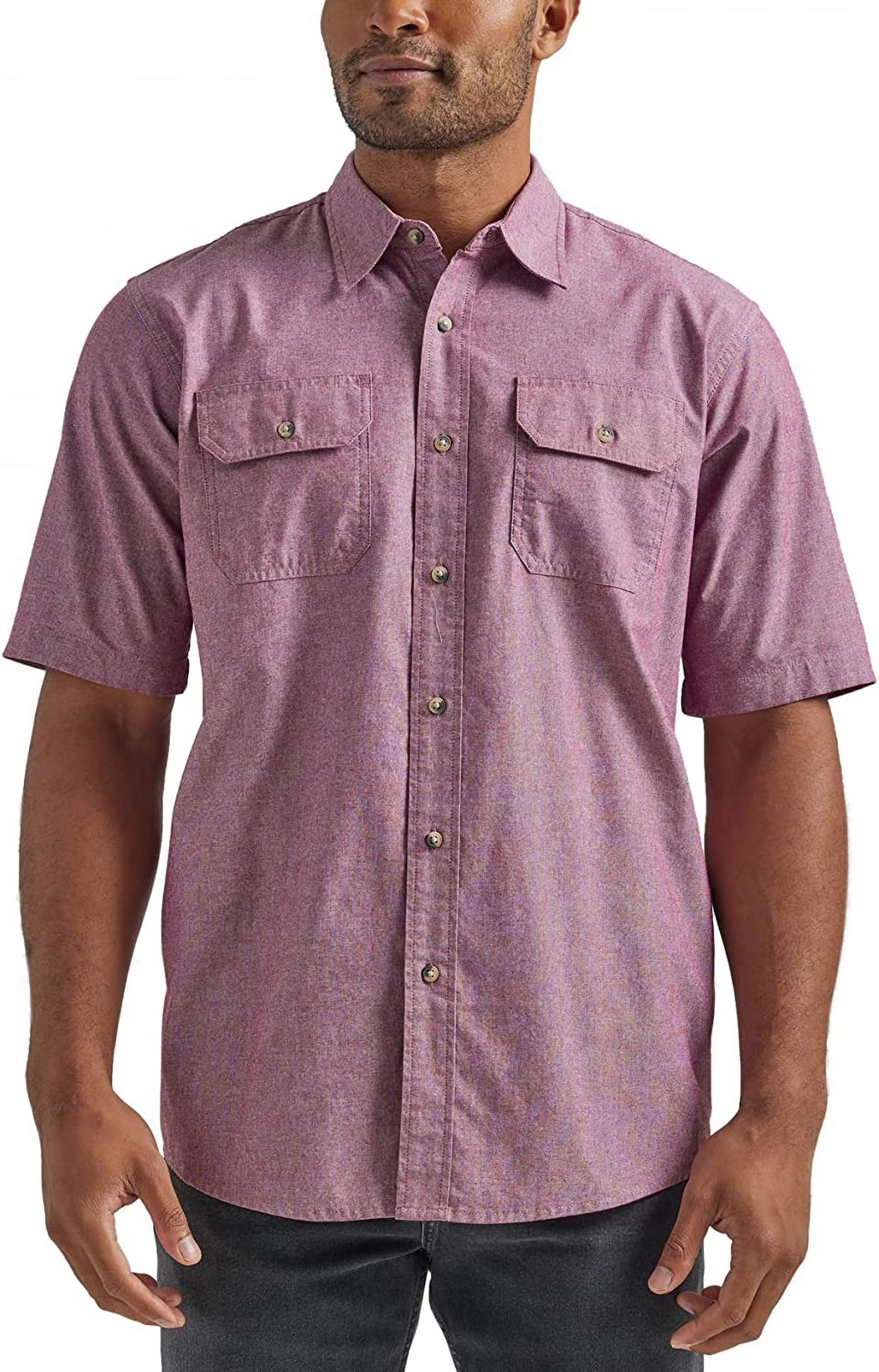 Wrangler Authentics mens Short Sleeve Classic Woven Button Down