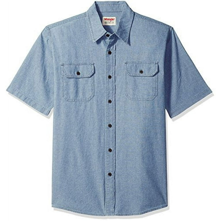 Wrangler Authentics mens Short Sleeve Classic Woven Shirt Light