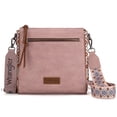 thumbnail image 1 of Wrangler Aztec Crossbody Purse Medium Shoulder Bags for Women Western Handbag with Guitar Strap, Pink, 1 of 7