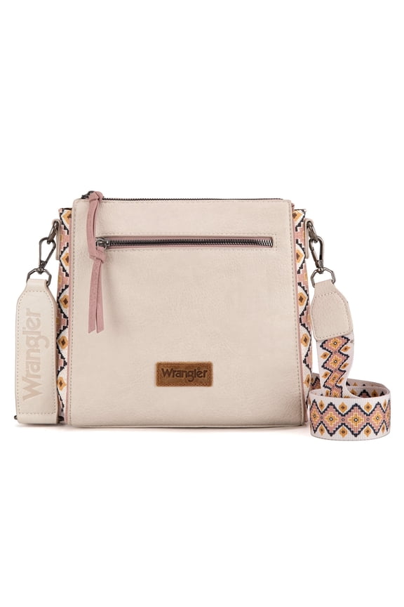 Wrangler Aztec Crossbody Bags Boho Shoulder for Women, Beige